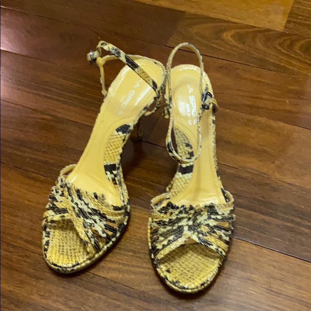 Via Spiga Python Leather Sandals - image 2